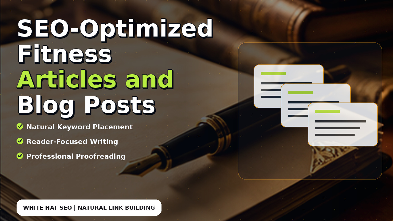SEO-Optimized Fitness Articles and Blog Posts
