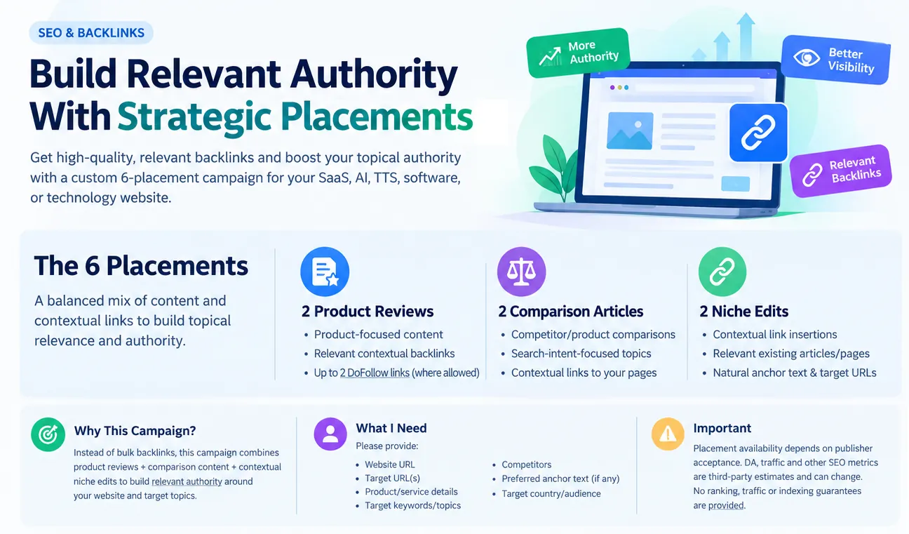I Will Build a Custom TTS & SaaS Authority Campaign
