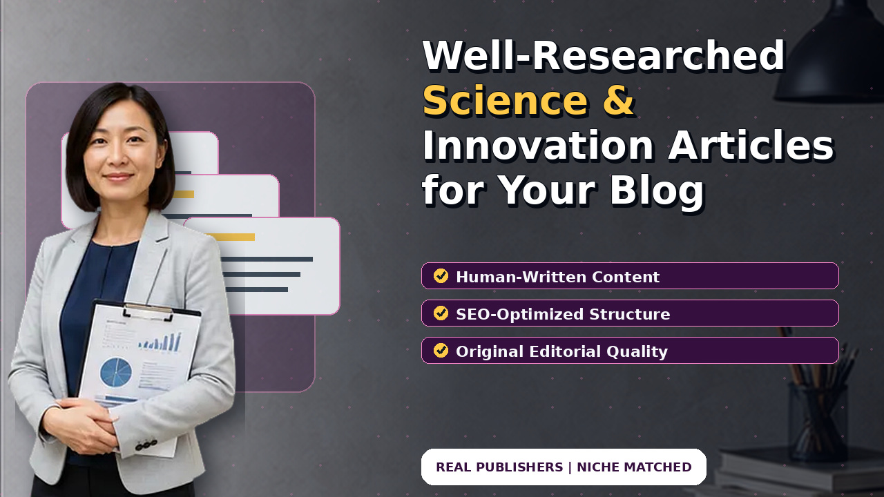 Well-Researched Science & Innovation Articles for Your Blog