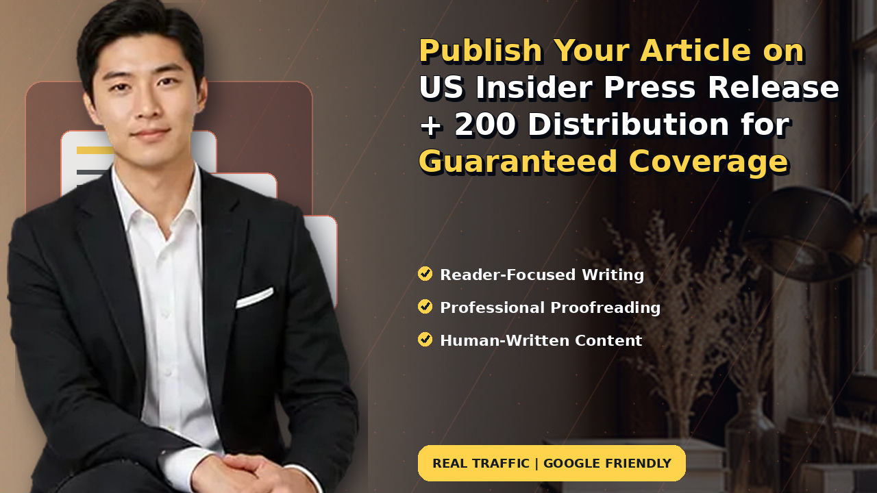 Publish Your Article on US Insider Press Release + 200 Distribution for Guaranteed Coverage