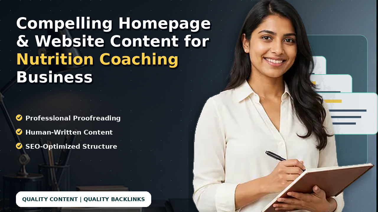 Compelling Homepage & Website Content for Nutrition Coaching Business