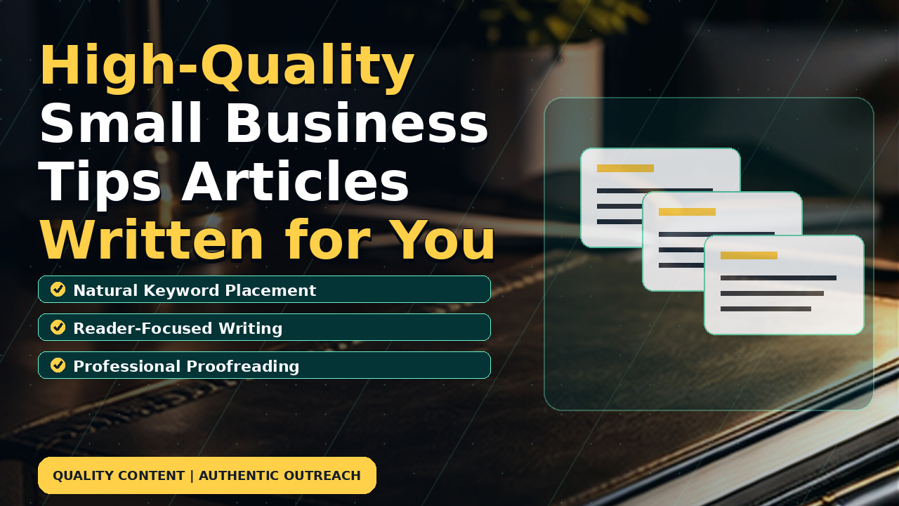 High-Quality Small Business Tips Articles Written for You