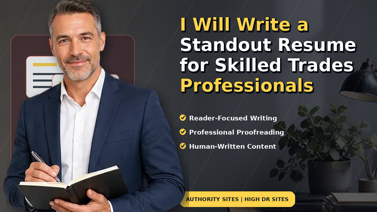 I Will Write a Standout Resume for Skilled Trades Professionals