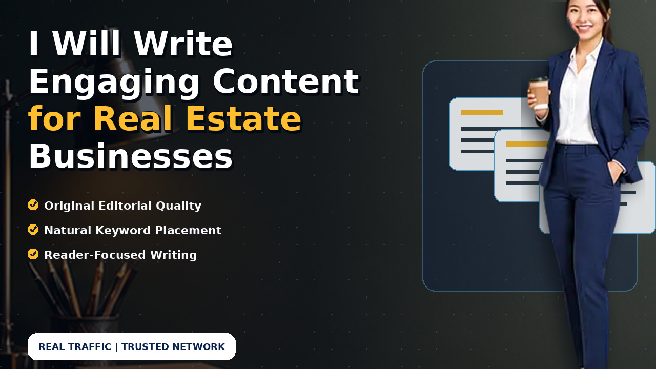 I Will Write Engaging Content for Real Estate Businesses