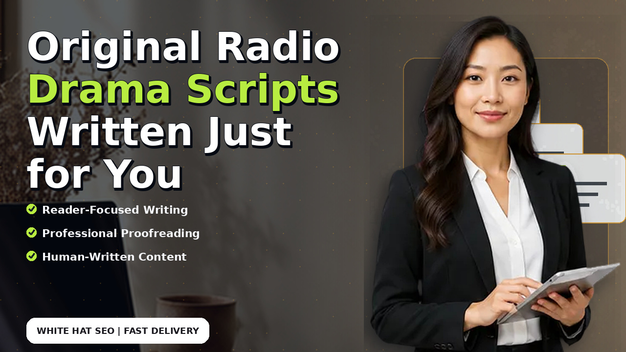 Original Radio Drama Scripts Written Just for You