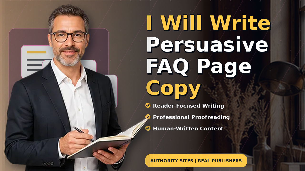 I Will Write Persuasive FAQ Page Copy