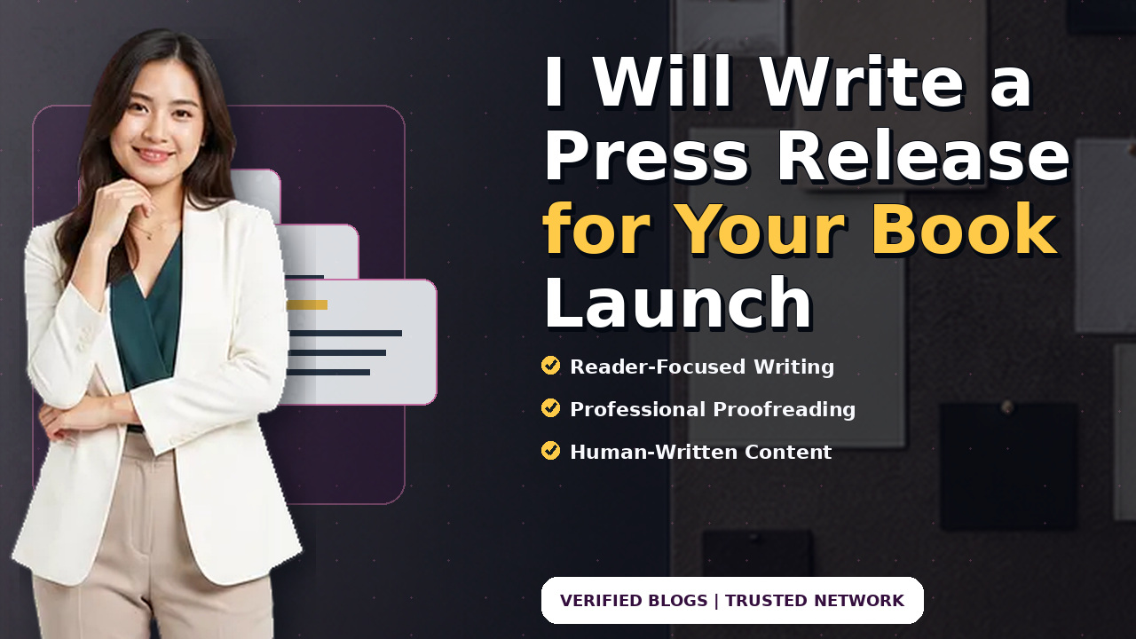I Will Write a Press Release for Your Book Launch