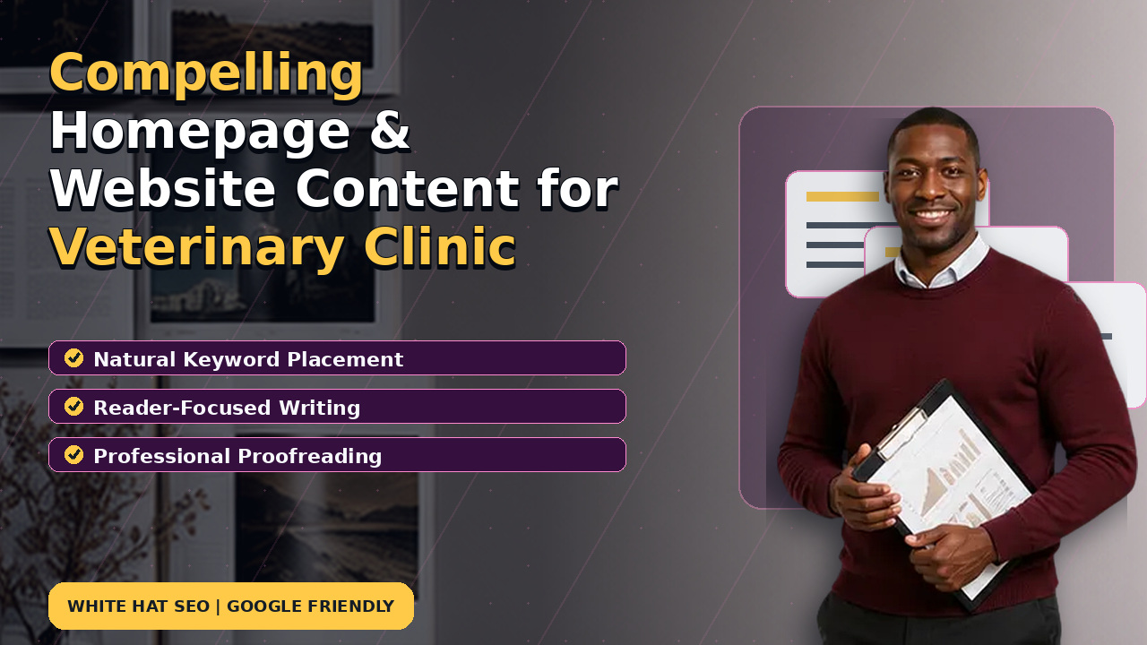 Compelling Homepage & Website Content for Veterinary Clinic