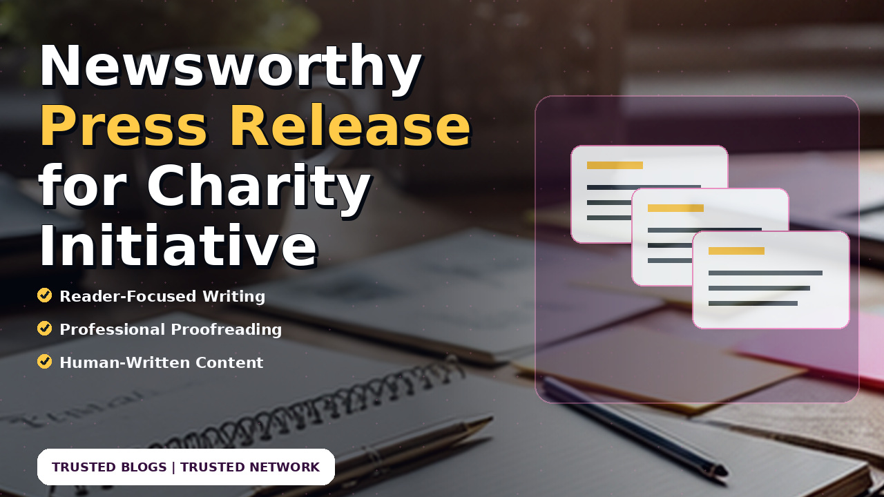 Newsworthy Press Release for Charity Initiative