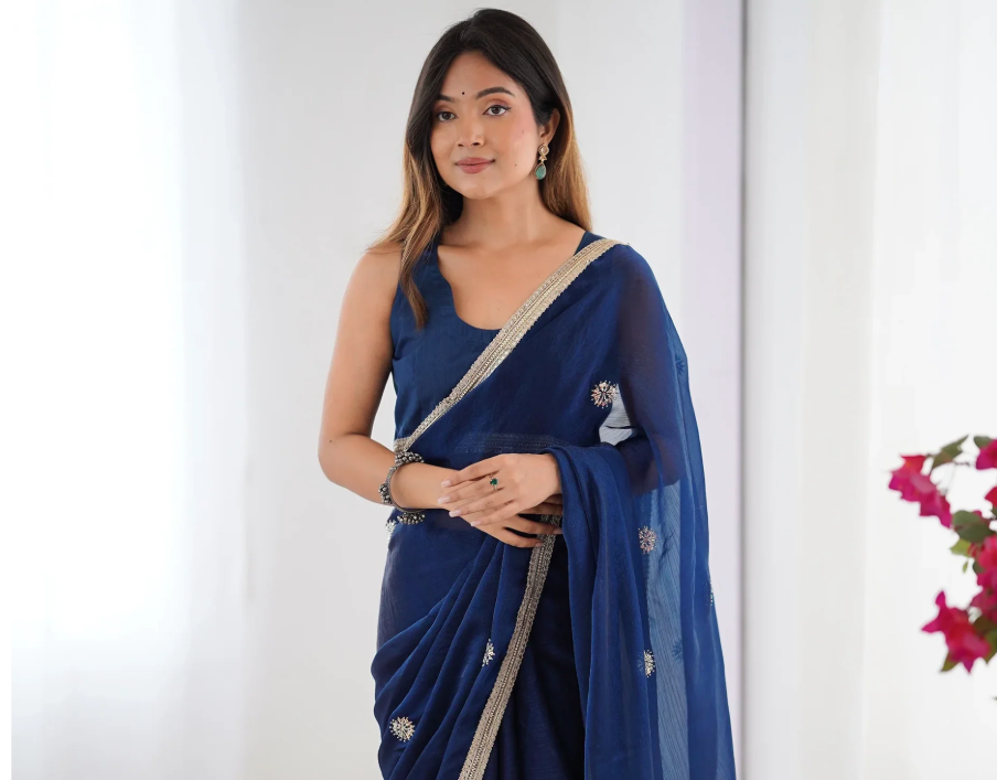 Graceful Style Guide to Elevate Your Look with Elegant Blue Saree Choices