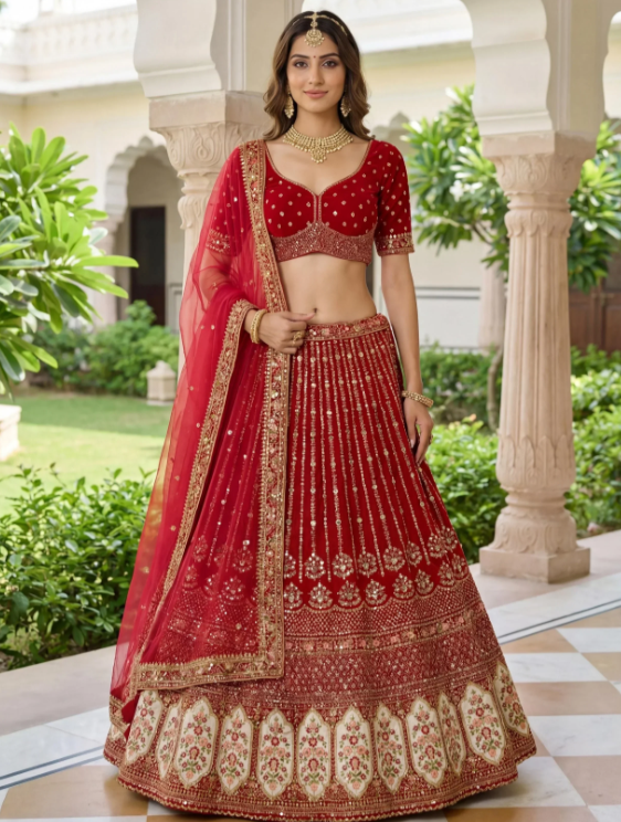 Bridal Style Guide: Choosing Dark Green and Dulhan Lehengas