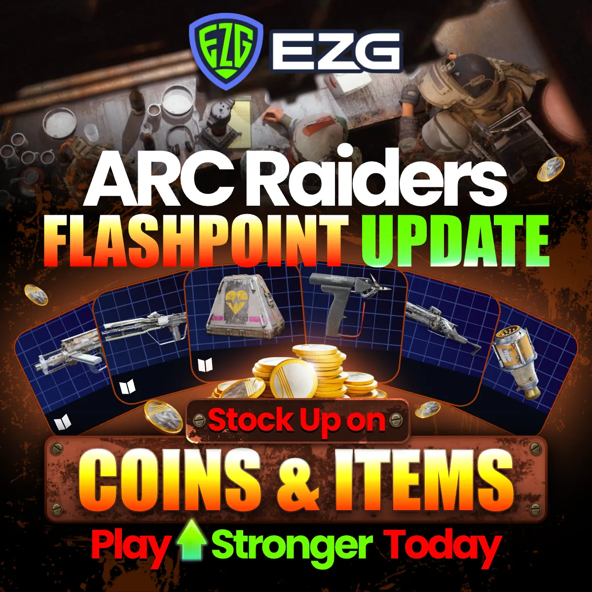 buy ARC Raiders items and coins at EZG.com during Flashpoint update
