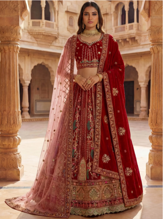 How to Choose Red Bridal or Crop Top Lehengas for Weddings