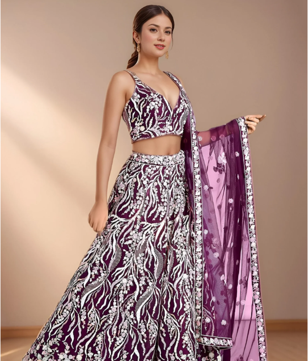 Intricate Bridal Style with Embroidered Lehengas and Designer Inspirations
