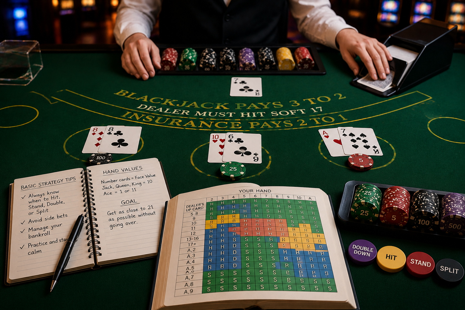 Blackjack Guide 2026: Rules, Strategies, Tips & Winning Basics for Beginners