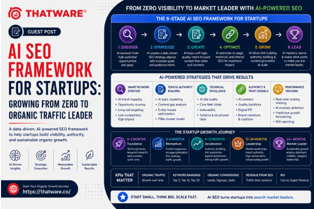 AI SEO Framework for Startups: Growing From Zero to Organic Traffic Leader
