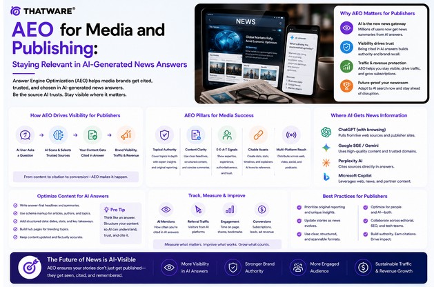AEO for Media and Publishing: Staying Relevant in AI-Generated News Answers