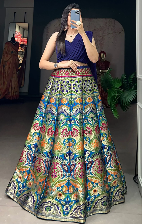 Crop Top Lehenga & Party Wear Saree: Stylish Picks for Festive Celebrations
