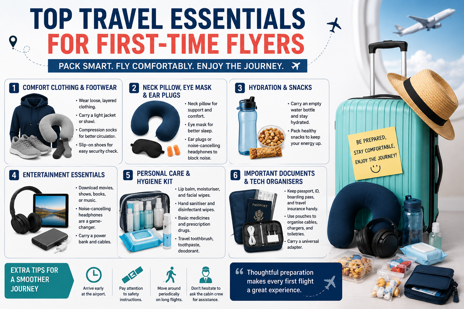Top Travel Essentials for First-Time Flyers to Enjoy a Comfortable Flight