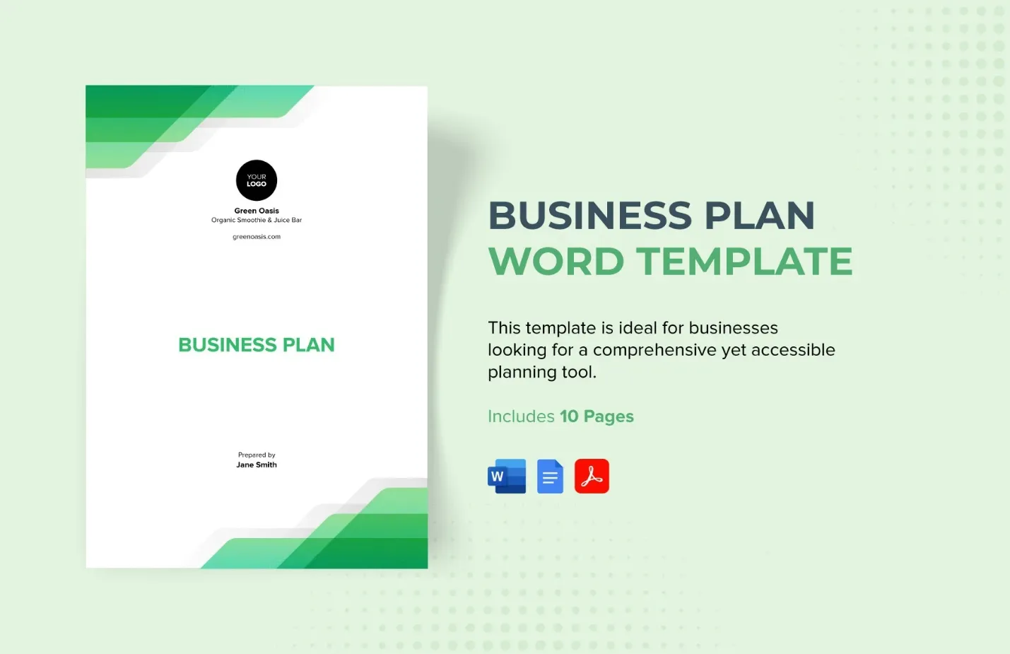 Business Plan Word Template in Word, PDF, Google Docs - Download | Template .net