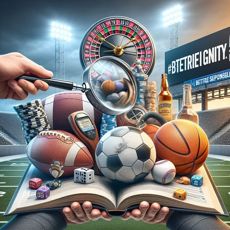 This may contain: a person holding an open book in front of a sports field with balls and dices on it