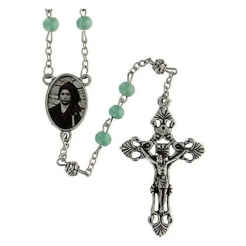 Holyart Rosary SS. Francis Jacinta light green wood beads 6 mm - Faith Collection 20/47 