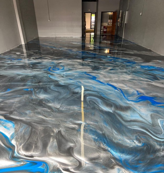 Metallic epoxy flooring Atlanta options offer stunning looks for properties