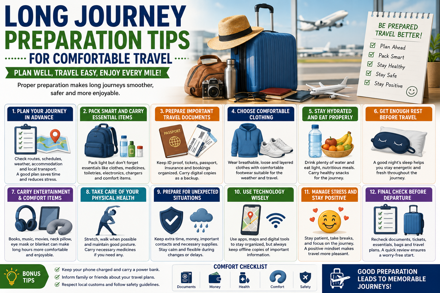 Long Journey Preparation Tips for Comfortable Travel