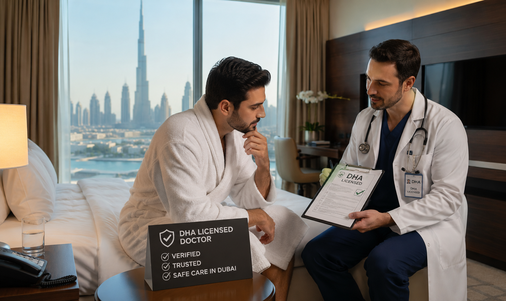 Is the Doctor Visiting Your Dubai Hotel Room Actually DHA-Licensed? Here’s How to Check
