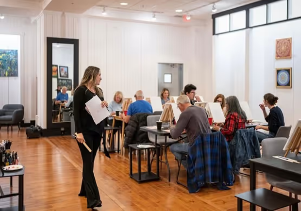 Fun paint and sip corona nights for creative adults