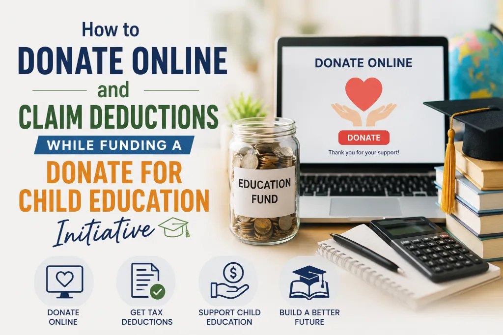How to Donate Online and Claim Deductions While Funding a Donate for Child Education Initiative
