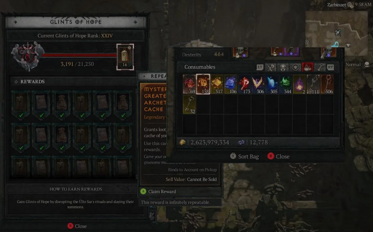 Diablo 4 Farming Glints of Hope Cache