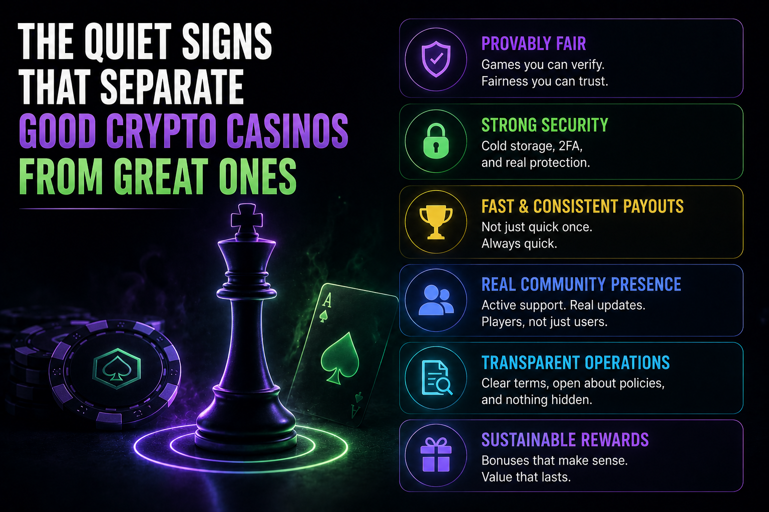 The Quiet Signs That Separate Good Crypto Casinos From Great Ones