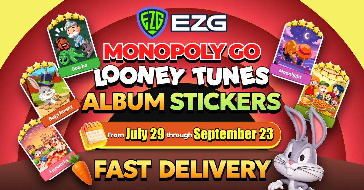 EZG Monopoly Go Happy Harvest with Looney Tunes Stickers Hot Sale 1200x628