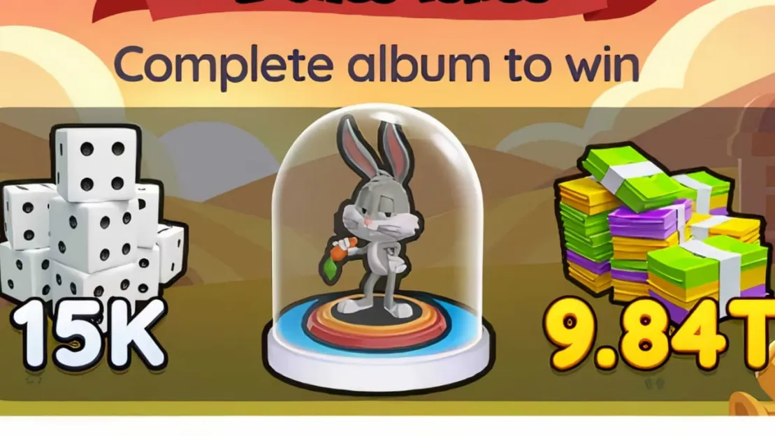 Monopoly GO Happy Harvest with Looney Tunes Album How to Get Bugs Bunny Token EZG.com Guide