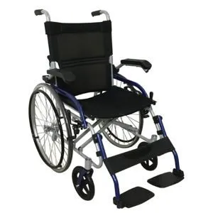 ST6207-45BF&nbsp;Orthopedic Aluminum Wheelchair with Fixed Armrest, Flip Up Legrest, Folding Backrest