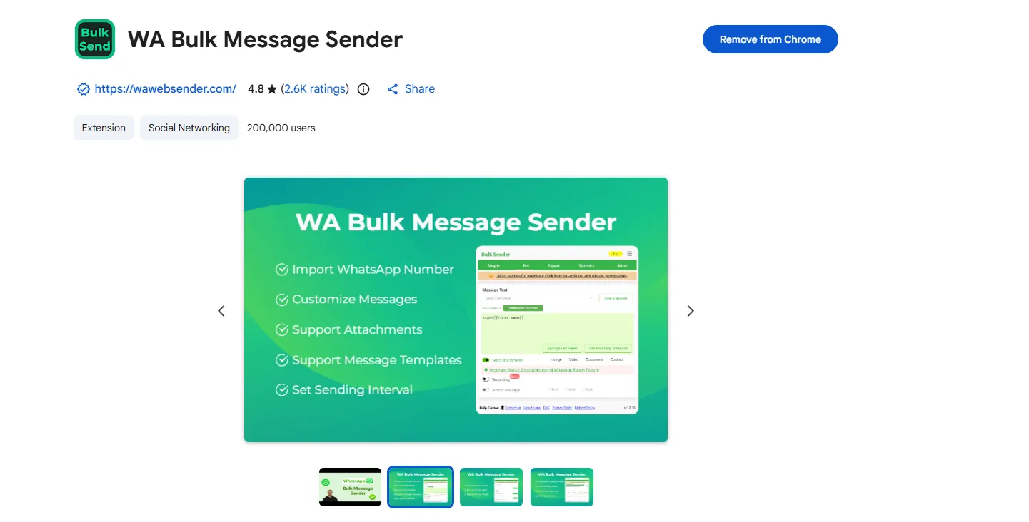 WhatsApp Sender 
