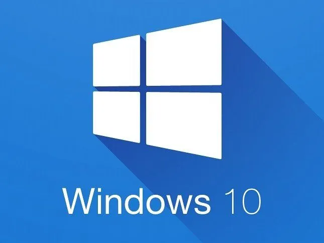 This may contain: the windows 10 logo on a blue background