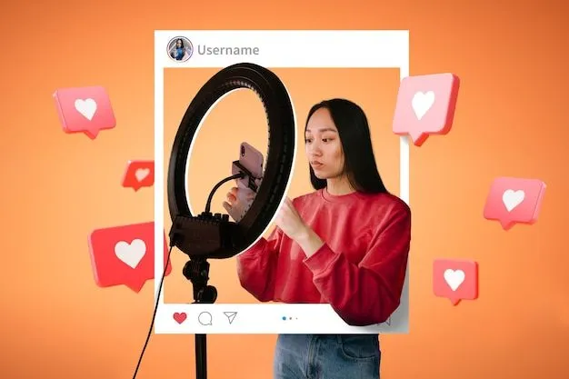 This may contain: a woman holding up a camera in front of a mirror with hearts floating around her