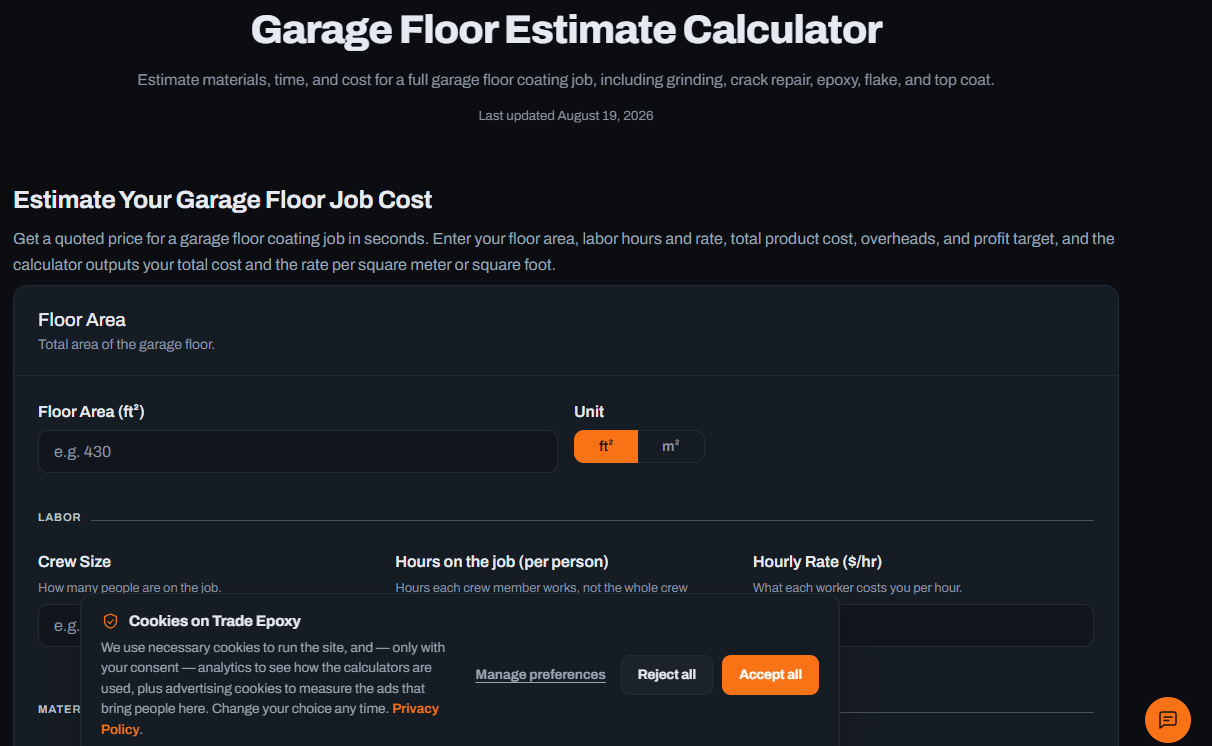 Why Better Epoxy Estimates Start Before the Materials Are Ordered