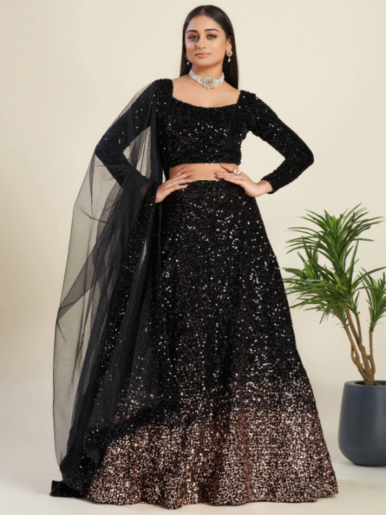 Black Lehenga Styling Ideas for Weddings and Evening Celebrations Black Lehenga Styling Ideas for Weddings and Evening Celebrations
