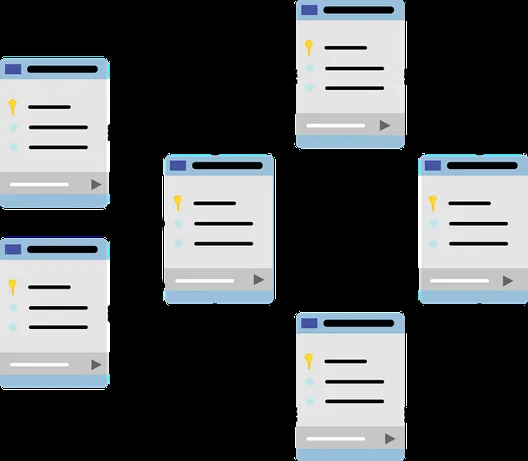 Diagram of connected data records showing how an AI assistant indexes files across a tenant