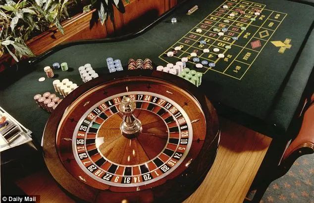 This may contain: a rouleet table with dices and other items on the table in front of it
