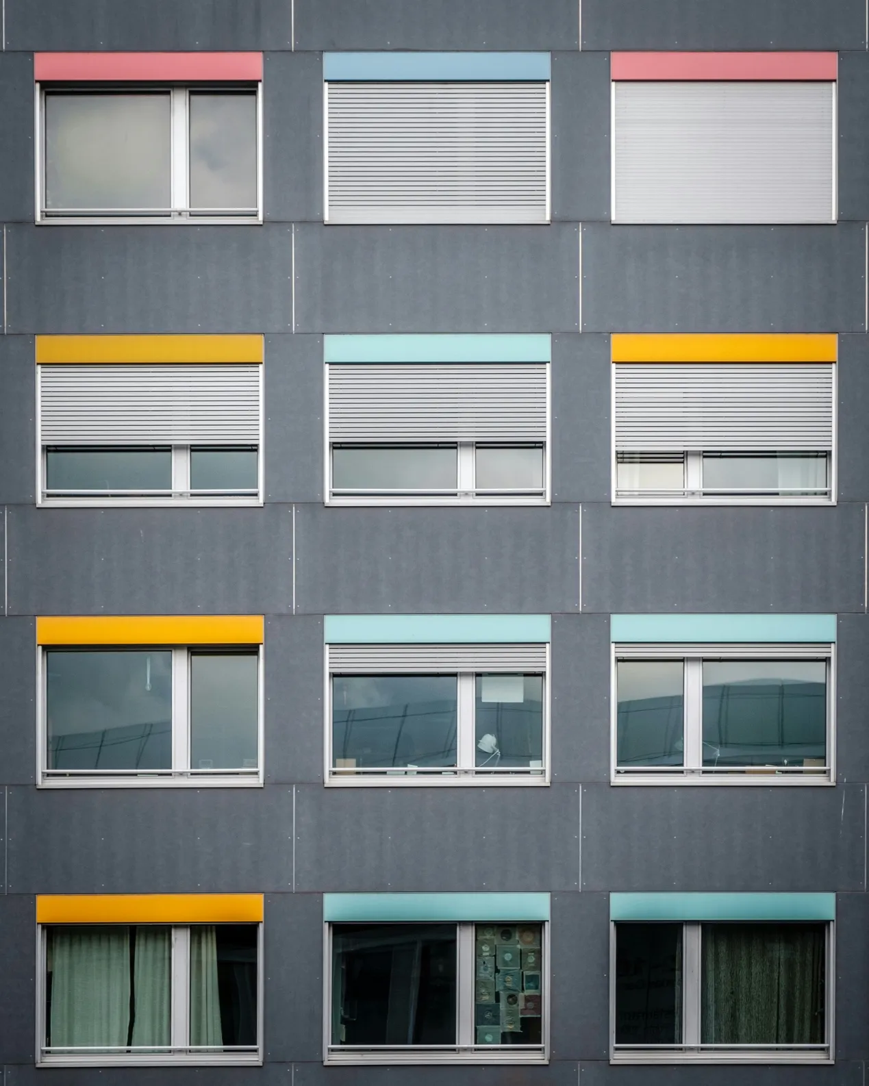 A sample of different customized window blinds