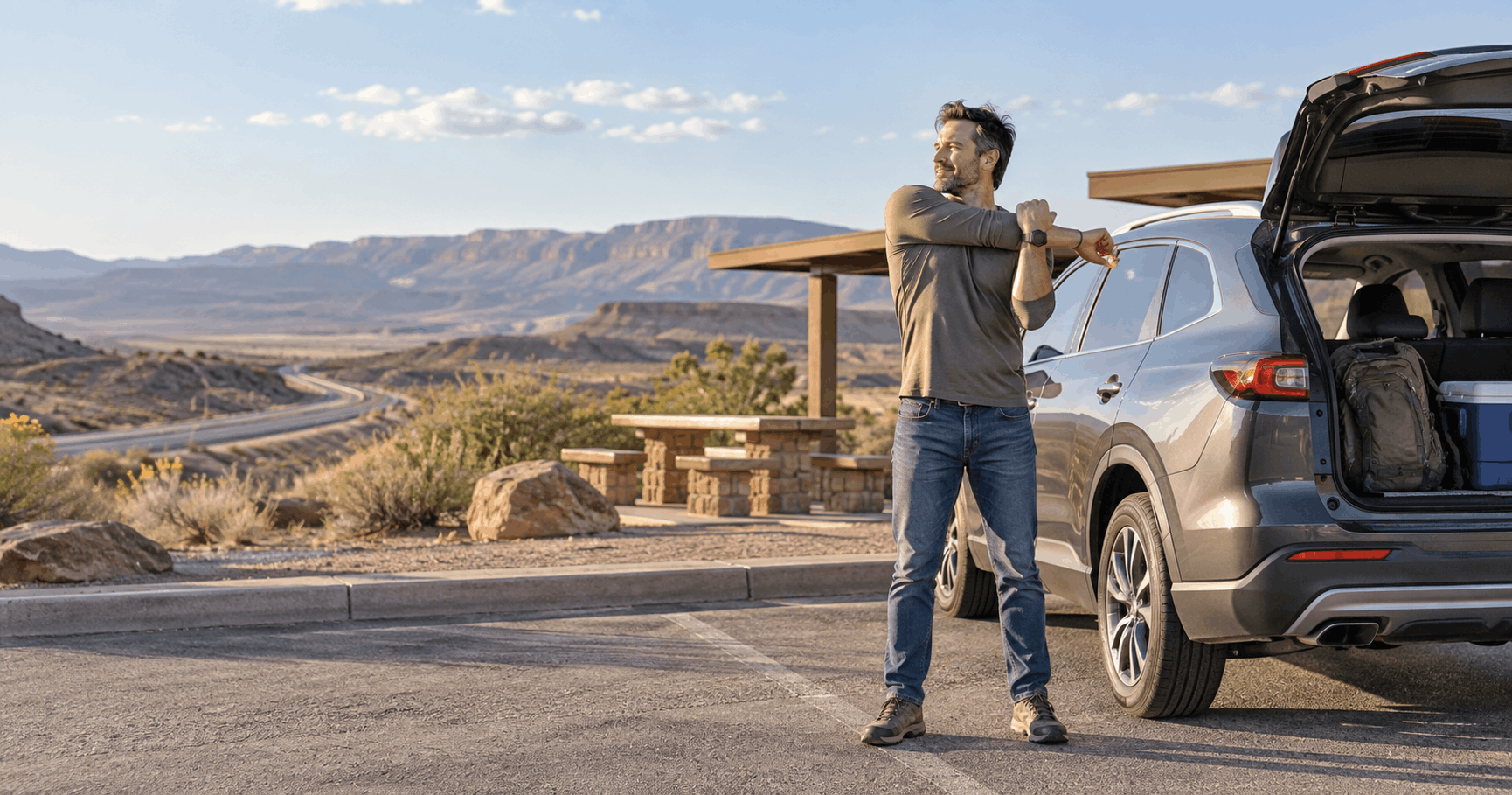 Long-Drive Comfort: 8 Ways to Reduce Neck, Back and Leg Stiffness on Road Trips Long-Drive Comfort: 8 Ways to Reduce Neck, Back and Leg Stiffness on Road Trips