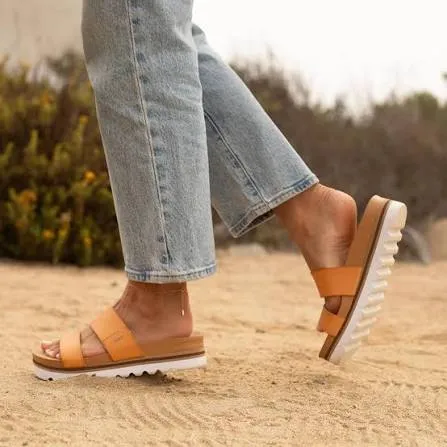 Buy Reef Women's Sandals Cushion Bounce Vista HI | Platform Sandals for Women with Cork Footbed, Natural, 6 at Amazon.in