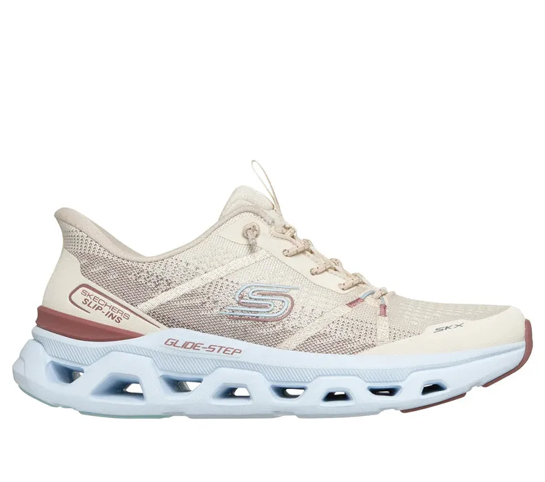 SKECHERS SHOES 6 / NATURAL / LIGHT BLUE Skechers Slip-ins: Glide-Step Altus - Fast Lane 199025015530 Skechers Slip-ins: Glide-Step Altus - Fast Lane / NATURAL / LIGHT BLUE