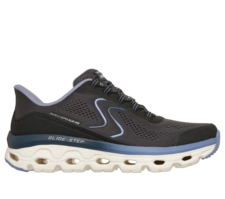 SKECHERS SHOES 5 / Black/Blue Skechers Slip-ins: Glide-Step Sole Skechers Slip-ins: Glide-Step Sole / Black/Blue