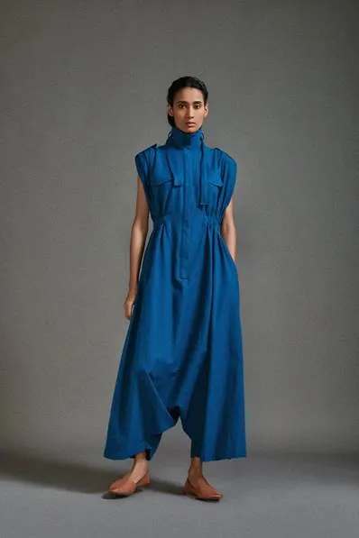 Organic Cotton Blue Jumpsuit for Women by Sustainable Fashion Label MATI