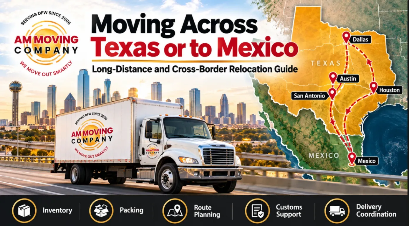 Checklist for choosing the best moving company in Dallas, including credentials, written estimates, services, route experience and communication.